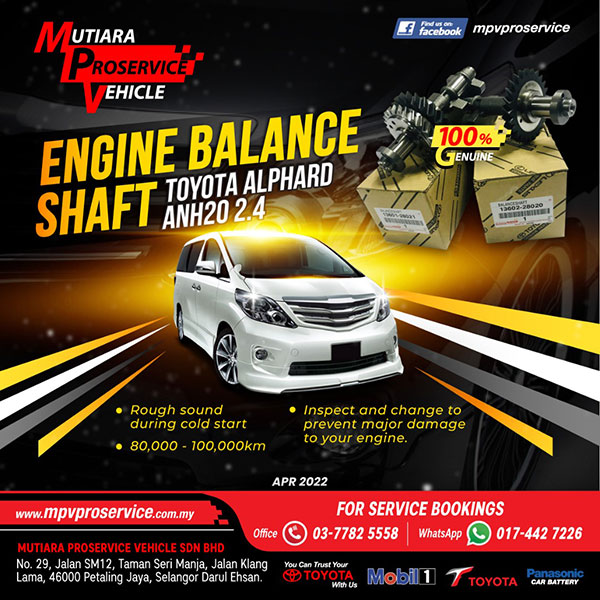 Toyota Alphard ANH20 Engine Balance Shaft Services in Petaling Jaya, Selangor