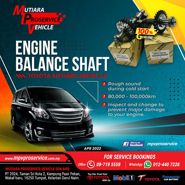 Toyota Alphard ANH20 Engine Balance Shaft Services in Kota Bharu, Kelantan